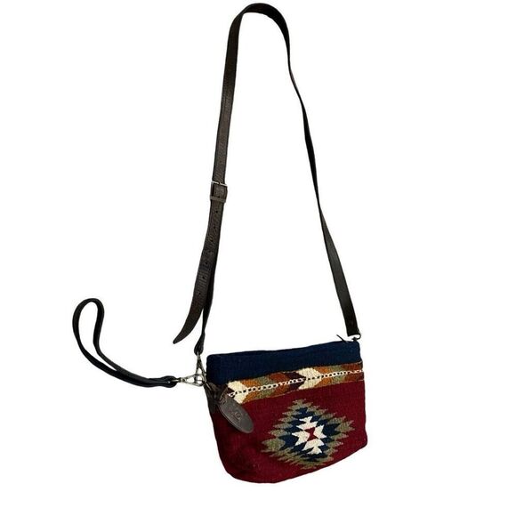 MZ MADE Dark Earth 3-in-1 Convertible Clutch Crossbody Bag Purse 100% Woven Wool - Picture 3 of 12